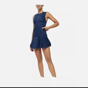 NWT Free People Alex Mini Denim Dress in Blue Size 6